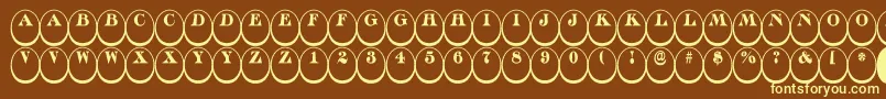 Шрифт ADiscoserifdn3Dnr – жёлтые шрифты на коричневом фоне