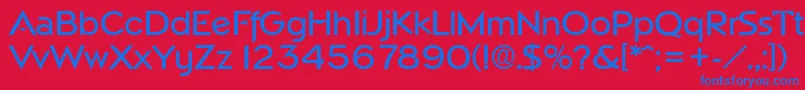 NapoliMedium Font – Blue Fonts on Red Background