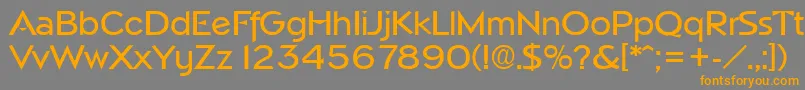 NapoliMedium Font – Orange Fonts on Gray Background