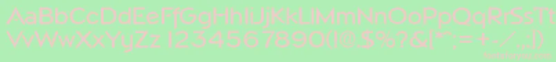 NapoliMedium-fontti – vaaleanpunaiset fontit vihreällä taustalla