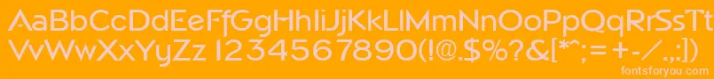 NapoliMedium-Schriftart – Rosa Schriften auf orangefarbenem Hintergrund