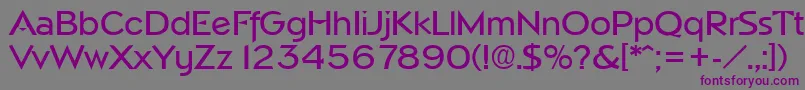 NapoliMedium-fontti – violetit fontit harmaalla taustalla