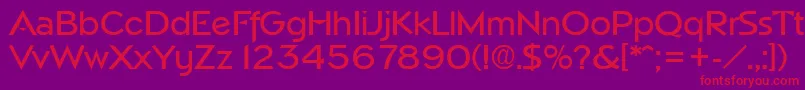 NapoliMedium Font – Red Fonts on Purple Background