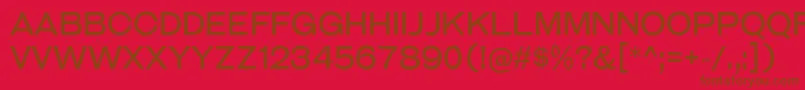 GalderglynnTitlingBk-Schriftart – Braune Schriften auf rotem Hintergrund