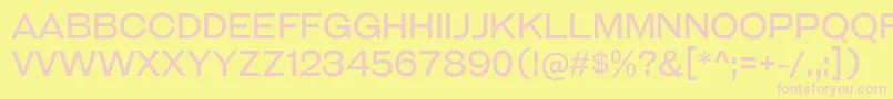 GalderglynnTitlingBk Font – Pink Fonts on Yellow Background