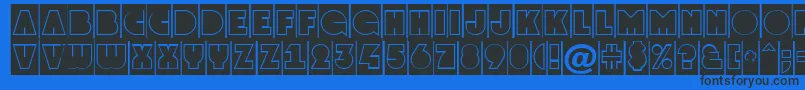 GrotocmgrNormal Font – Black Fonts on Blue Background