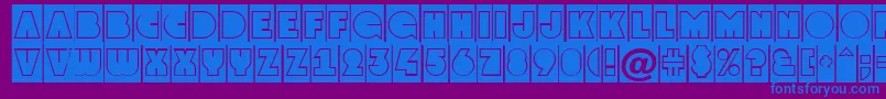 GrotocmgrNormal Font – Blue Fonts on Purple Background