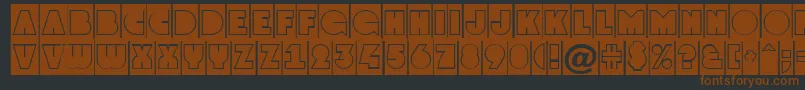 Police GrotocmgrNormal – polices brunes sur fond noir