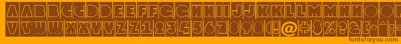 GrotocmgrNormal Font – Brown Fonts on Orange Background