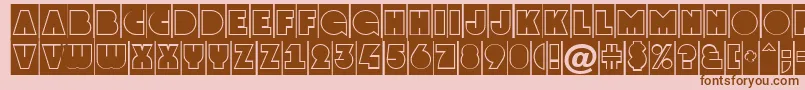 GrotocmgrNormal Font – Brown Fonts on Pink Background