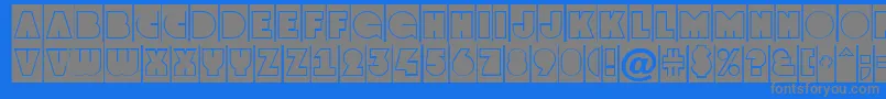 Fonte GrotocmgrNormal – fontes cinzas em um fundo azul