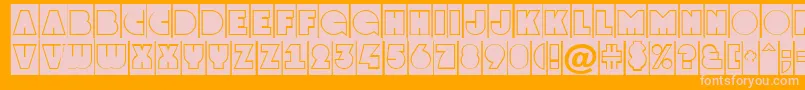 Fonte GrotocmgrNormal – fontes rosa em um fundo laranja
