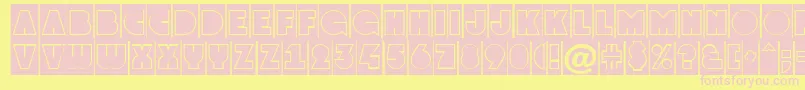 GrotocmgrNormal Font – Pink Fonts on Yellow Background