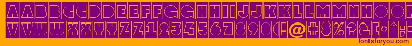 GrotocmgrNormal Font – Purple Fonts on Orange Background