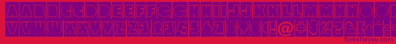 GrotocmgrNormal Font – Purple Fonts on Red Background