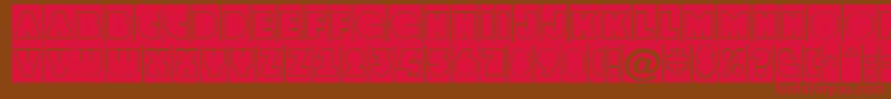 GrotocmgrNormal Font – Red Fonts on Brown Background