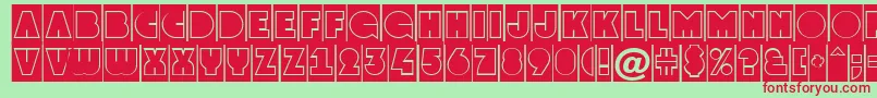 GrotocmgrNormal Font – Red Fonts on Green Background