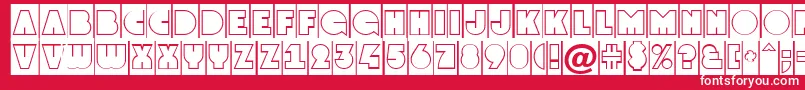 フォントGrotocmgrNormal – 赤い背景に白い文字