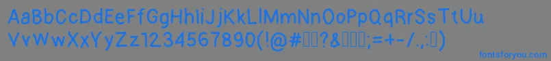 フォントKontuto – 灰色の背景に青い文字