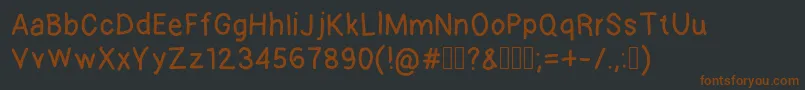 Шрифт Kontuto – коричневые шрифты на чёрном фоне