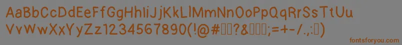 Шрифт Kontuto – коричневые шрифты на сером фоне