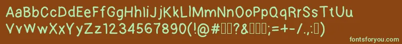 Шрифт Kontuto – зелёные шрифты на коричневом фоне