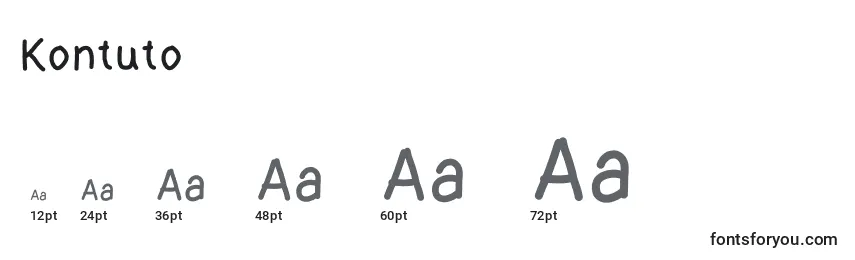 Kontuto Font Sizes