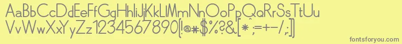 SkarpaRegular Font – Gray Fonts on Yellow Background