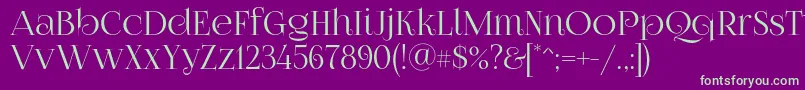 Foglihtenno070841-fontti – vihreät fontit violetilla taustalla