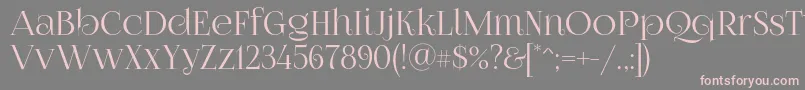 Foglihtenno070841-fontti – vaaleanpunaiset fontit harmaalla taustalla