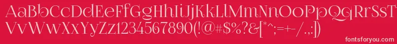 Foglihtenno070841 Font – Pink Fonts on Red Background