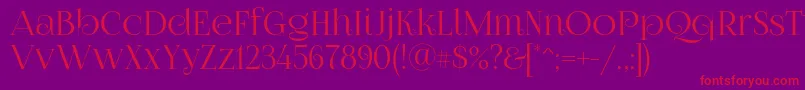 Foglihtenno070841 Font – Red Fonts on Purple Background