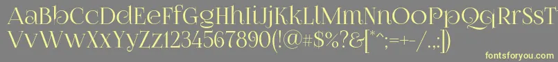 Foglihtenno070841 Font – Yellow Fonts on Gray Background