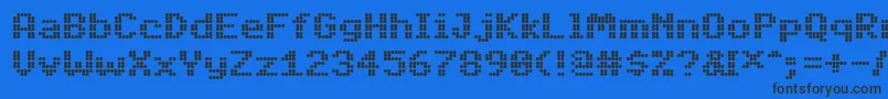 PfdigidotSix Font – Black Fonts on Blue Background