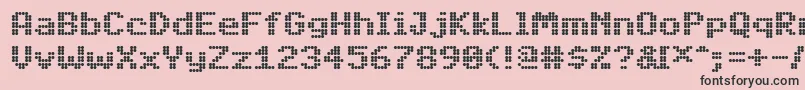 PfdigidotSix Font – Black Fonts on Pink Background