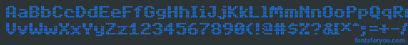 PfdigidotSix Font – Blue Fonts on Black Background