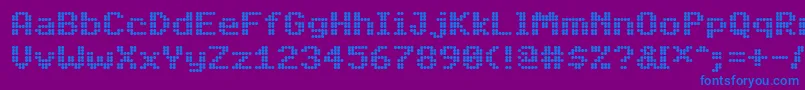 PfdigidotSix Font – Blue Fonts on Purple Background