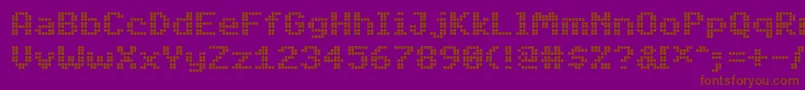 PfdigidotSix Font – Brown Fonts on Purple Background