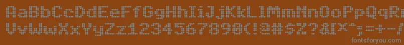 Шрифт PfdigidotSix – серые шрифты на коричневом фоне