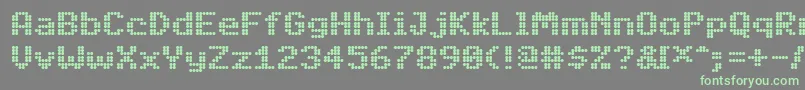 Шрифт PfdigidotSix – зелёные шрифты на сером фоне