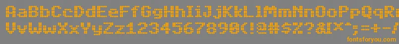 Police PfdigidotSix – polices orange sur fond gris