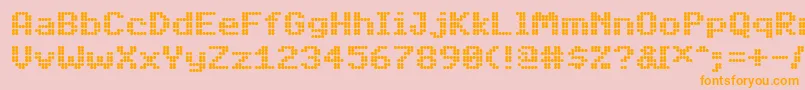 PfdigidotSix Font – Orange Fonts on Pink Background