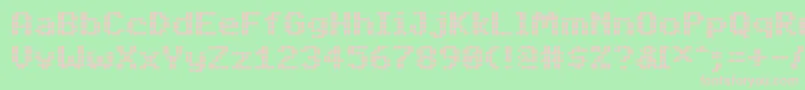 PfdigidotSix Font – Pink Fonts on Green Background