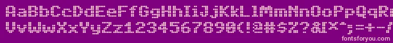 PfdigidotSix Font – Pink Fonts on Purple Background