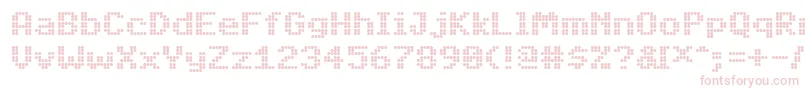 PfdigidotSix Font – Pink Fonts on White Background