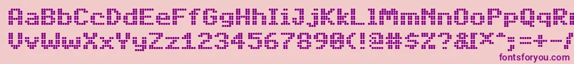 PfdigidotSix Font – Purple Fonts on Pink Background