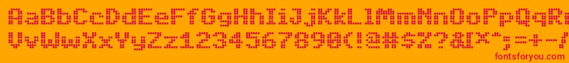 PfdigidotSix Font – Red Fonts on Orange Background
