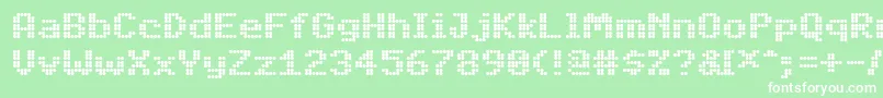 PfdigidotSix Font – White Fonts on Green Background