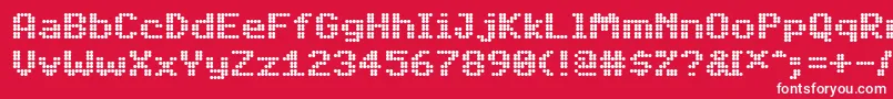 PfdigidotSix Font – White Fonts on Red Background