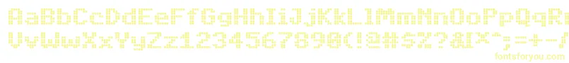 Шрифт PfdigidotSix – жёлтые шрифты